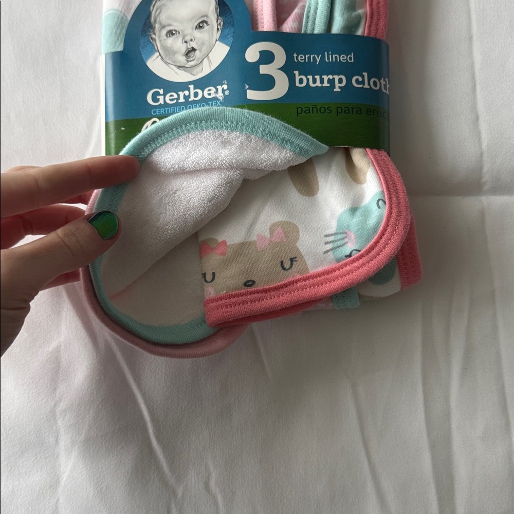 Gerber Baby Burp Cloths NWT - Picture 4 of 6